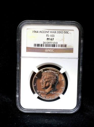 1964 Kennedy Half Dollar Accent Hair FS-103 DDO NGC PF 67 Rare Variety FREE S/H