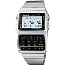 Orologio CASIO DATA BANK CALCULATOR DBC-611-1DF Calcolatrice Bracciale Acciaio
