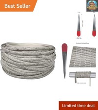 Gradient Grey PE Rattan Repair Kit 55m - Tool Included for DIY Furniture Revival