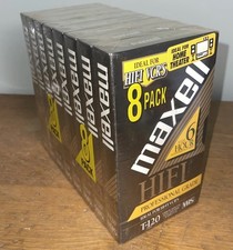 Maxell XL HIFI T-120 VHS VIDEO CASSETTE NEW SEALED Professional Grade Lot Of 8