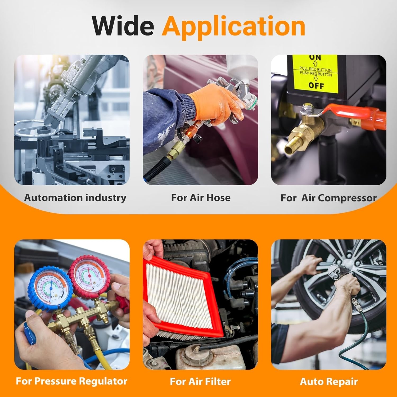 14 Pcs Brass Quick Connect Hose Fittings, Premium Air Hose Fittings, Coppering 1