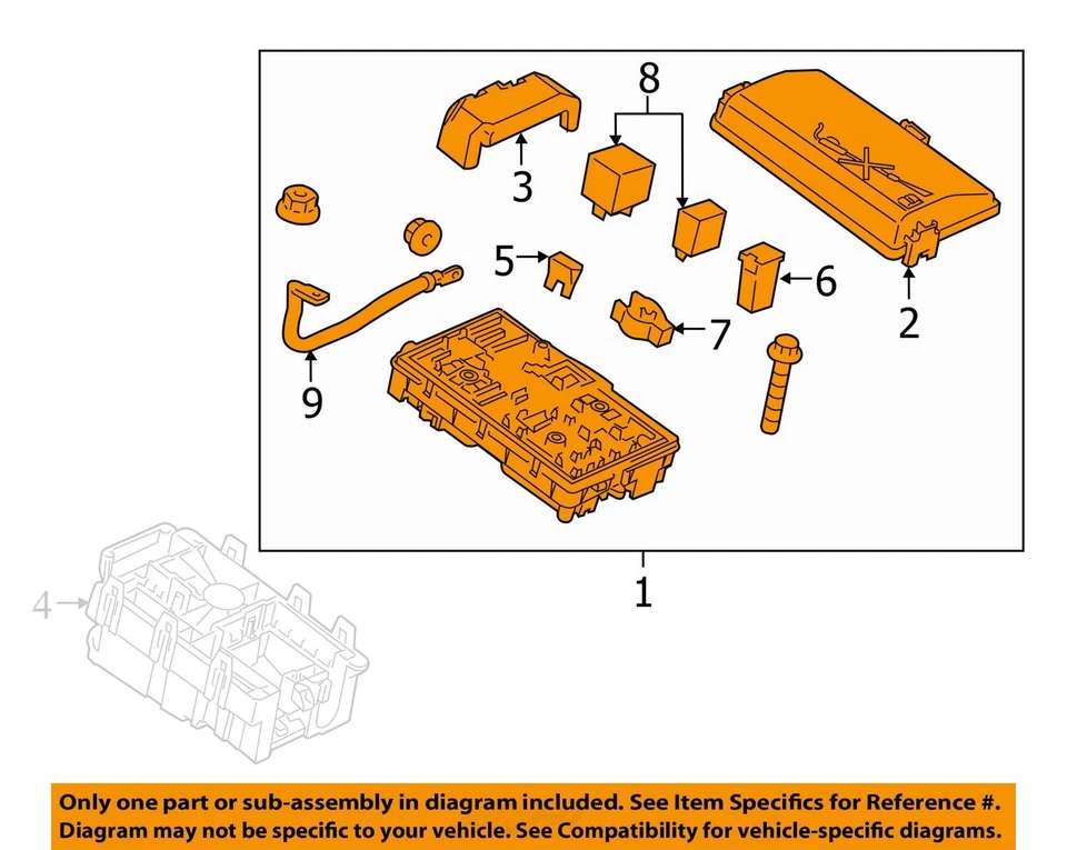 2013-2016 Buick Verano Fusebox Fuse Box Relay Module 22938539 M1CDT - Image 3 of 4