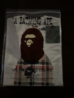 A Bathing Ape BAPE Check by Bathing Ape White Tee 100 Authentic Size L