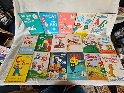 17 Vintage Rare Dr. Seuss I Can Read Books from 1959 - 1985 -  most 60's Smurf
