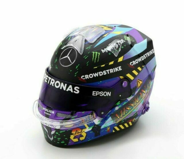 Casque Lewis Hamilton Mercedes 2021 - Spark échelle 1:5 - Réplique Miniature (5HF066)