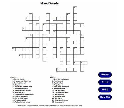 Crossword Puzzle Machine: Software for PC's and Macs - Picture 3 of 4