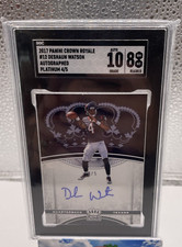 2017 Panini Crown Royale #12 Deshaun Watson Auto Platinum 4/5 Houston Texans