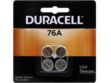 4 Pack Duracell 76A LR44 Alkaline Batteries Exp. 2022