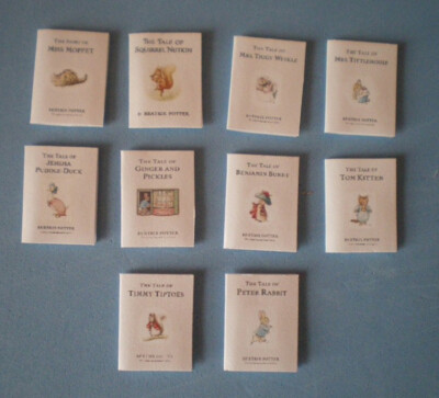Puppenstubenzubehör - BEATRIX POTTER Bücher - 10er Set