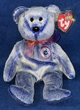 Kuscheltier TY Beanie Baby Bär Periwinkle blau (1) 21cm