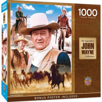 John Wayne Puzzle 1000 Piece Americas Cowboy Jigsaw Collage 19.25 X 26.75