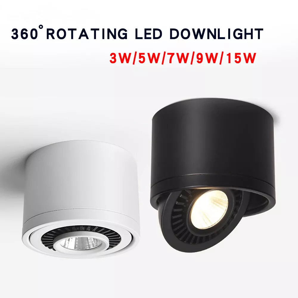 Adjustable Surface Mounted LED Ceiling Downlight Wall Spot Light Driver HRM