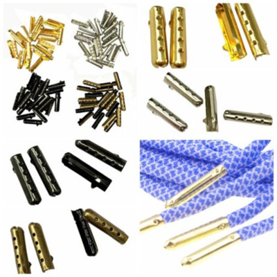 100 PCS Metal Aglets DIY Shoelaces Repair Shoe Lace Tips Replacement End Bulk*
