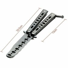 COLTELLO A FARFALLA DA ESERCITAZIONE SENZA LAMA ALLENAMENTO PIEGHEVOLE COLTELLI