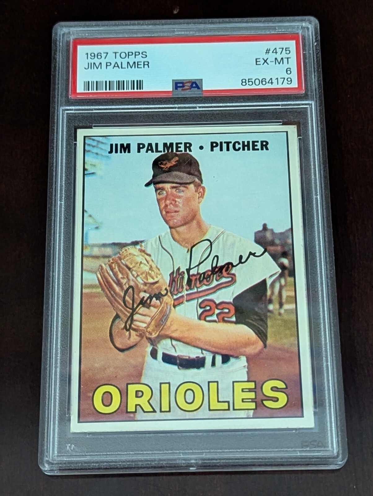 1967 Topps Baseball 475 Jim Palmer HOF PSA 6 EX-MT