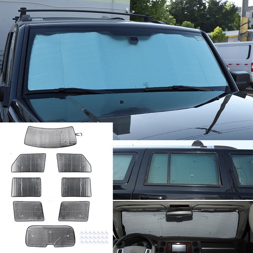 8× Car Window Sunshade Visors Full Set UV Block Cover For Jeep Commander 2006-10 - Picture 1 of 12