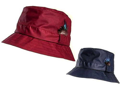 HAWKINS WOMENS WAX RAIN HAT RAINY DAY 