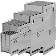 Fox Outdoor Raketenofen Rost faltbar Edelstahl Ofen Grill BBQ Kamin Kaminofen