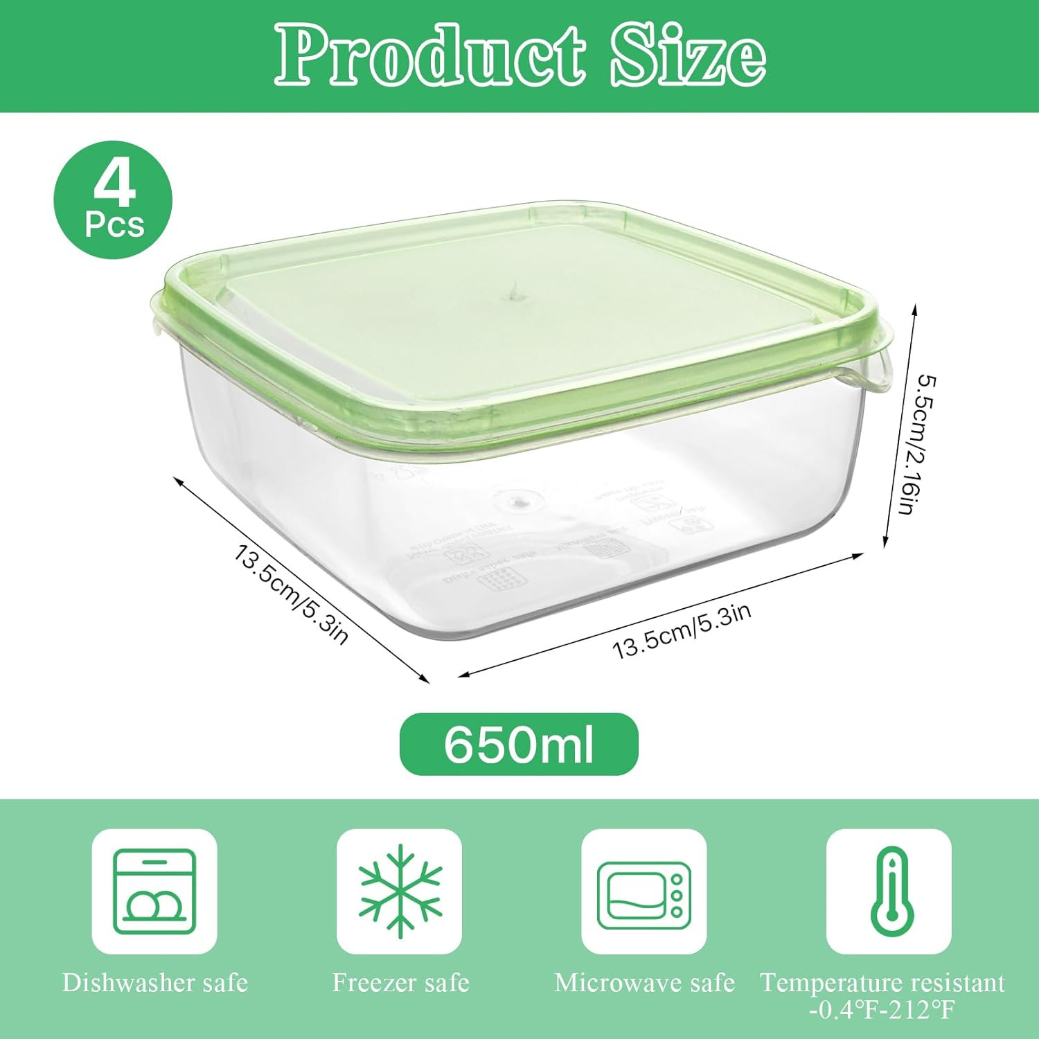 4 Pack Sliced Cheese Container for Fridge, Butter Block Cheese Slicer Holder wit