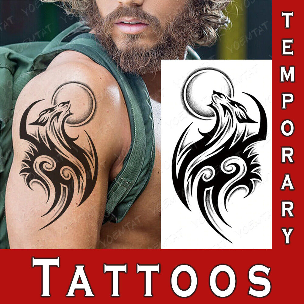 Tribal Temporary Tattoo Body Sticker False Arm Real Look Ornament Men Woman  | eBay