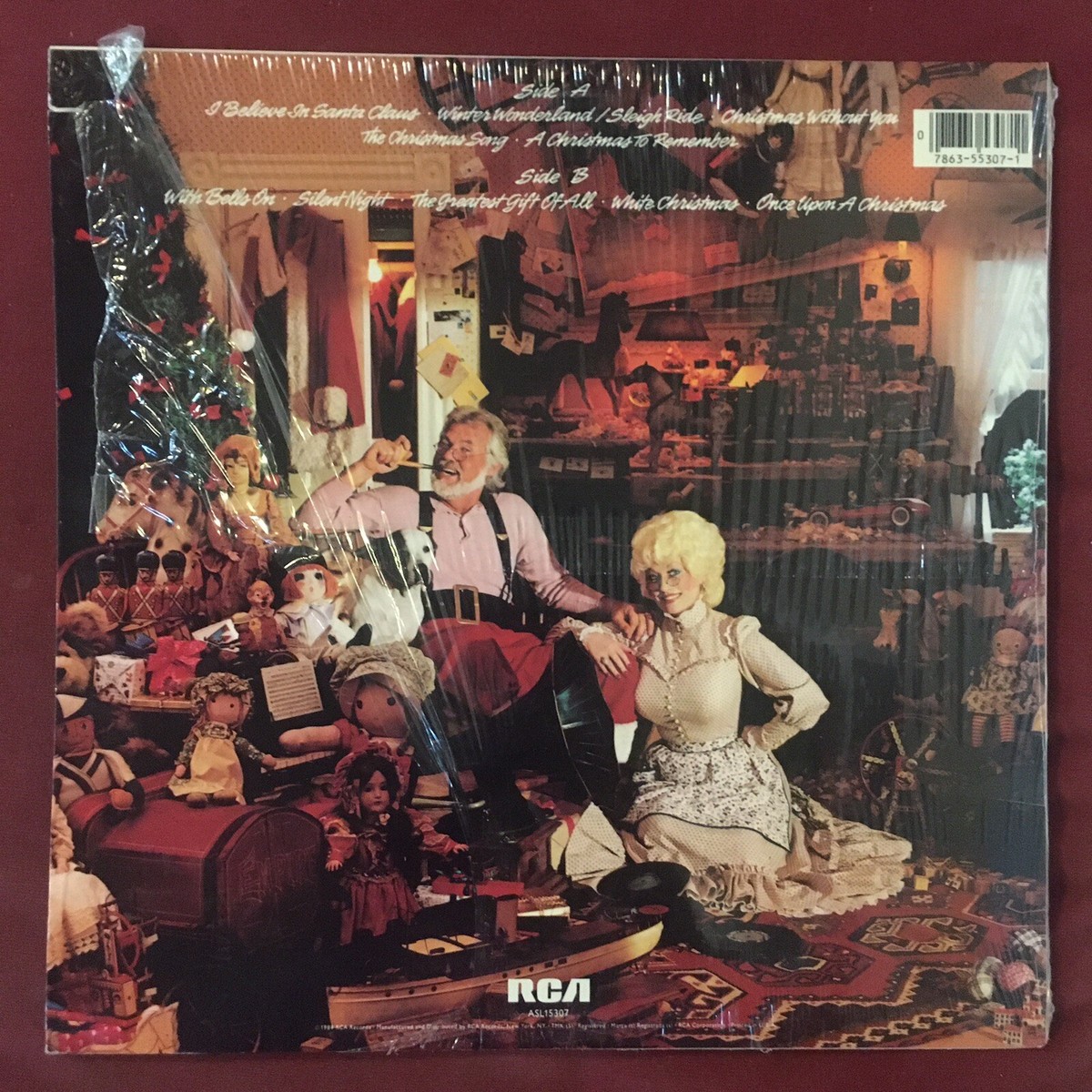 DOLLY PARTON & KENNY ROGERS Once Upon a Christmas 1984 Orig