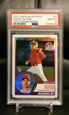 2018 Topps Chrome Silver Pack Chrome Promo Shohei Ohtani Rookie Card #51 PSA 10
