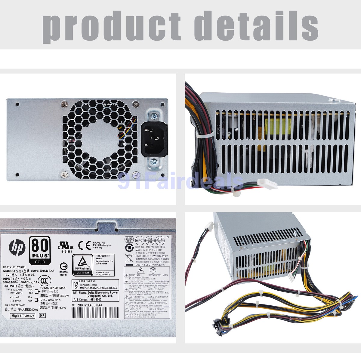 L05757-800 Power Supply PSU 500W For HP ENVY Desktop - 795-0003UR