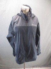 Columbia Size S Men Gray 100 Nylon Full Zip Stand Collar Pocket Windbreaker 292