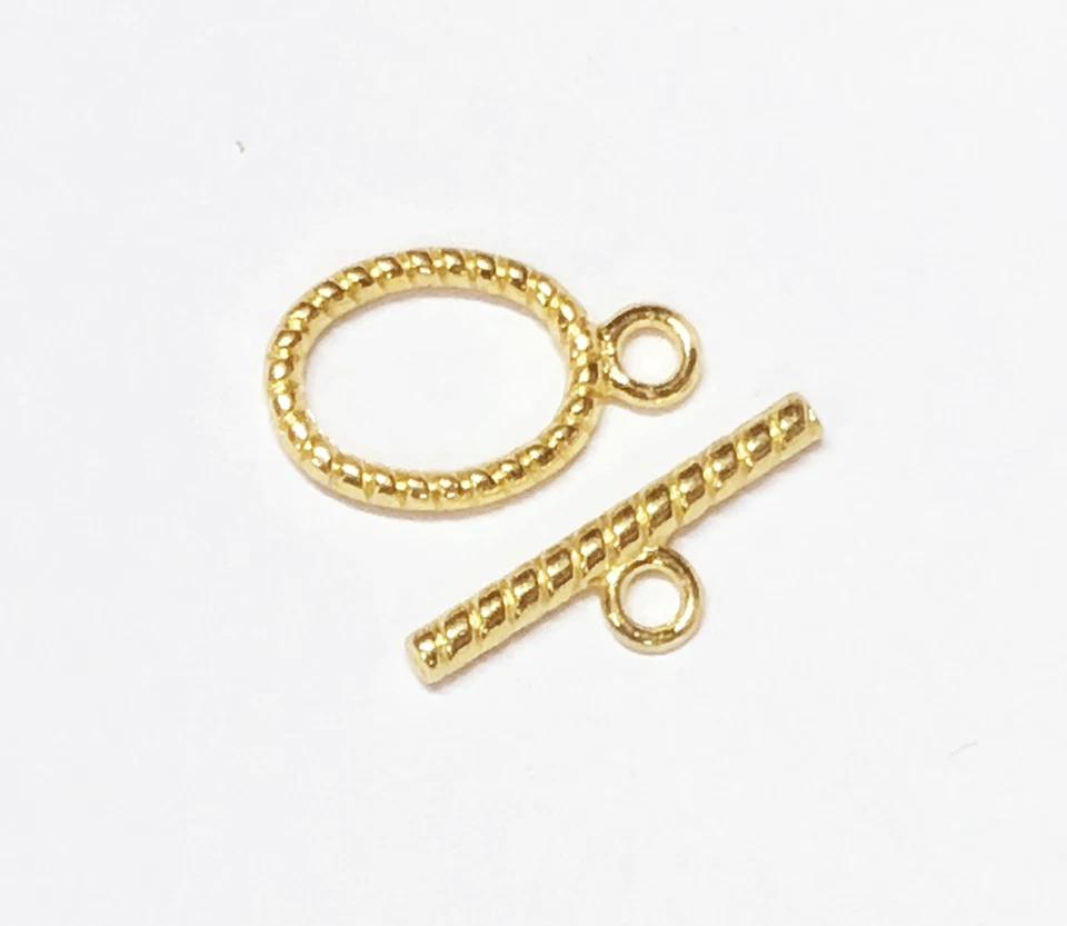 100 sets Gold Plated oval Toggle Clasp, bulk oval toggle clasp - Image 2 of 4