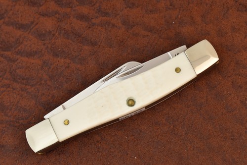 CASE XX USA 2012 JIGGED WHITE DELRIN RED SHIELD STOCKMAN KNIFE 63032 SS (22199) - Picture 5 of 5