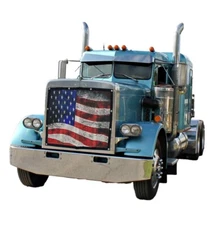 Premium Old Glory Mesh Bug Screen Fits Peterbilt 359 by GrilleAdz
