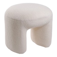 Teddy Plush Ottoman Footstool Makeup Stool Pouffe Sofa Foorest Stool Shoe Chair