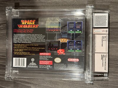 Space Invaders Super Nintendo SNES, New Sealed GRADED WATA 9.8