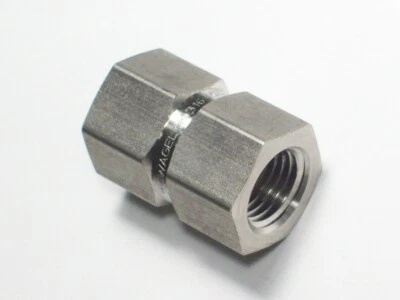Swagelok Stainless Steel Pipe Hex Coupling, 1/4" FNPT, SS-4-HCG