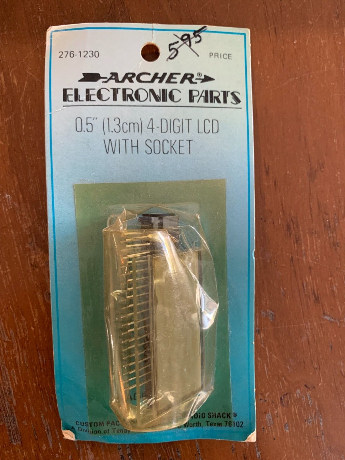 4 Digit LCD With Socket 1/2'' Alarm Snooze Vintage Radio Shack Archer 276-1230