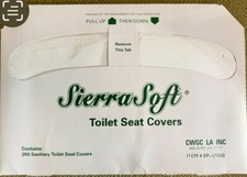 Recycled Paper Toilet Seat Covers, Half-Fold White, 1000/4 PK/CT