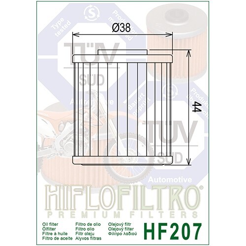 Hiflofiltro OE Quality Oil Filter Fits SUZUKI FL125 ADDRESS (2007 to 2010) - Picture 2 of 5