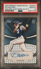 2022 Perfect Game AUTO Just Platinum 2/4 DYLAN CUPP Mississippi State PSA 10