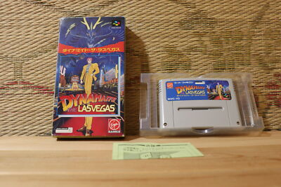 Dynamite Las Vegas w/box memo Nintendo Super Famicom SFC VG!