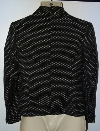 Laura Ashley smart Polka Dot Scarf Front Jacket Pure Wool great uk 14 - Picture 2 of 5
