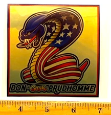 Don "THE SNAKE" Prudhomme Snake & Mongoose SNAKE Vivid Color Gold Mirror Sticker
