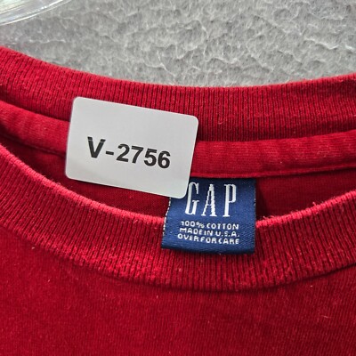 VINTAGE GAP Men Shirt XL Red Classic Cars Made In USA Short Sleeve