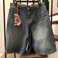 NEW VTG~Dolce & Gabbana~LOGO~Wide Leg Denim Masters Shorts Size 44/32"W