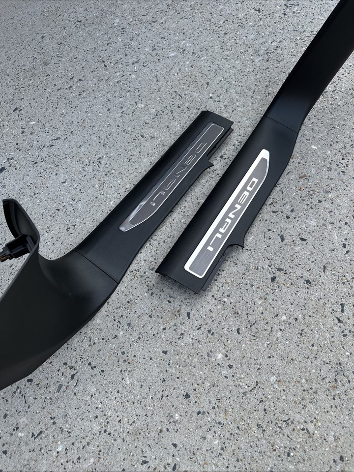 2019-2025 GMC Sierra Denali Front Door Sill Plate Package Jet Black OEM ...