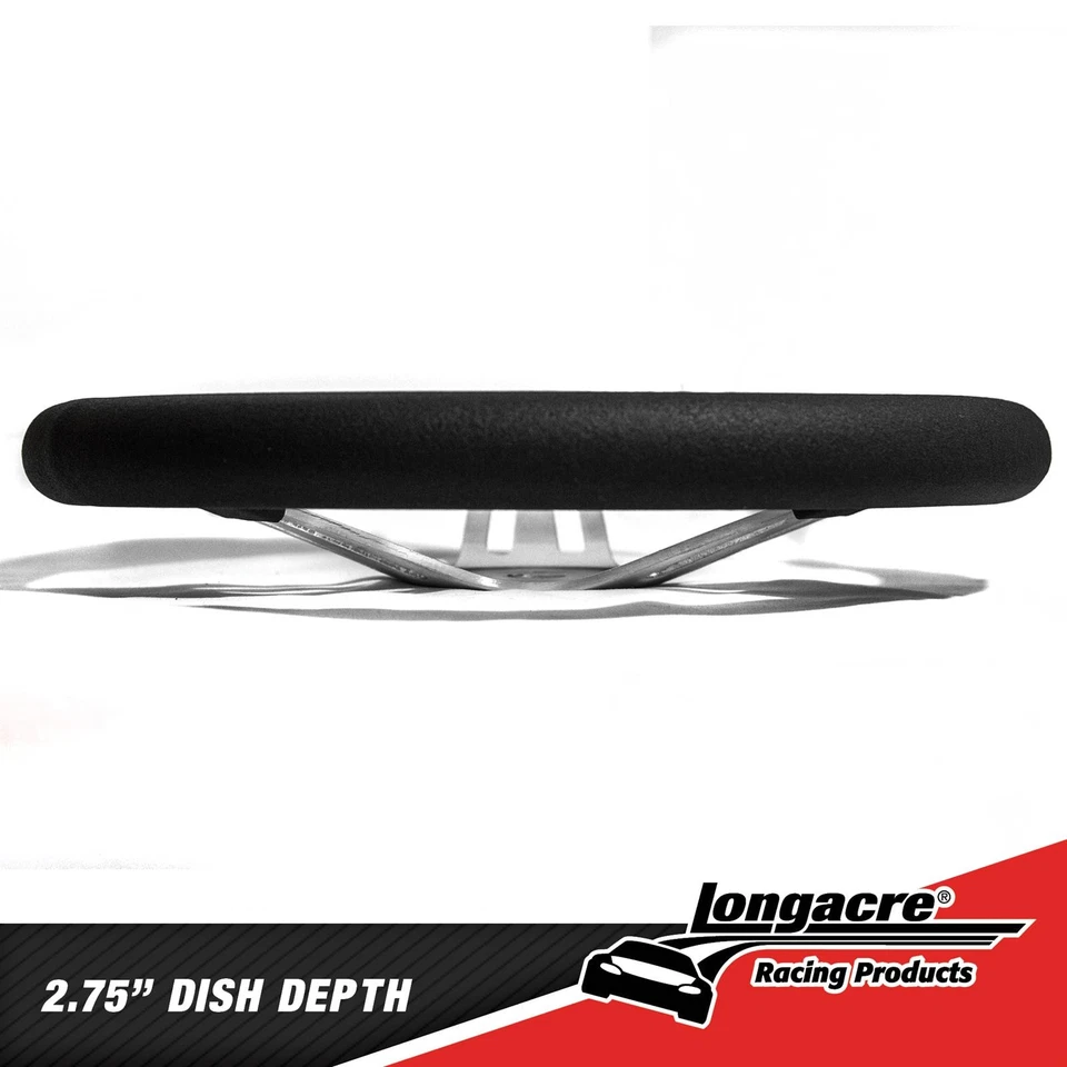 Volante de kart Longacre® 52-56830 13 pulgadas, negro Foto 3 de 4