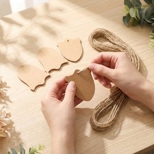 Anh&auml;nger zum Beschriften, Namensschilder aus Kraftpapier