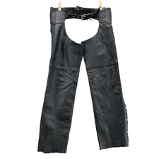 Interstate 100 Leather Chaps Men's Large Motorcycle Biker Western Cowboy Riding