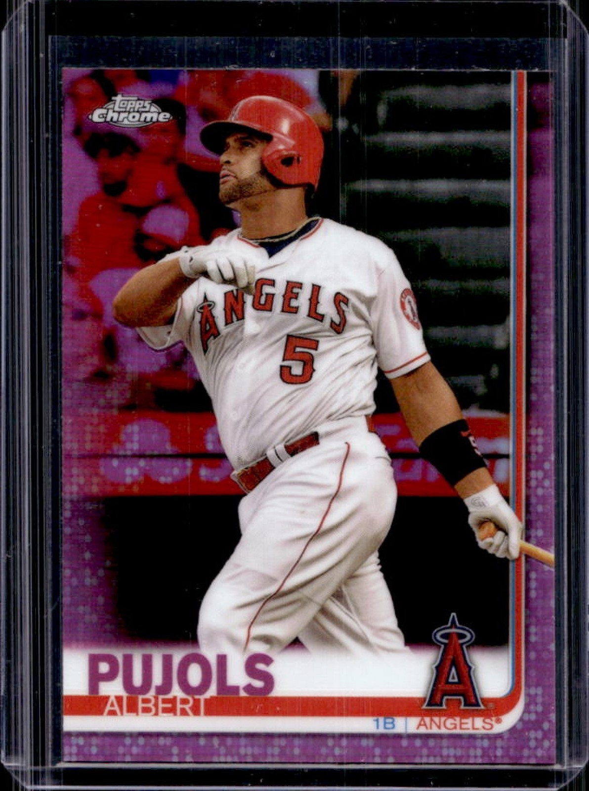 2019 Topps Chrome Albert Pujols Pink Refractor #27 Angels