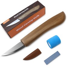 Wood Carving Knife for Beginners - Whittling Knife with Leather Sheath for Ad...