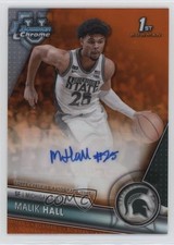 2023 Bowman U Chrome Prospect Orange Refractor 9/25 Malik Hall #BCPA-MH Auto nd3
